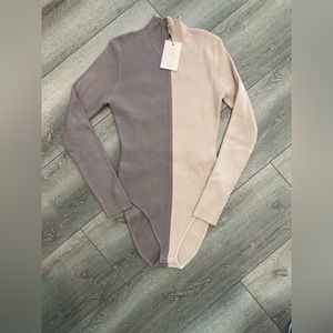 Missguided Tall spliced rib high neck body suit. Great for a tall girl